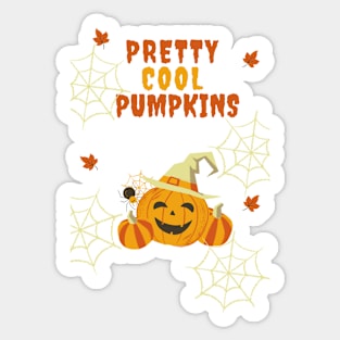 Pretty Cool Pumpkins Funny Halloween Gift Sticker